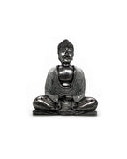 Buddha - Alb - Gri - Mediu