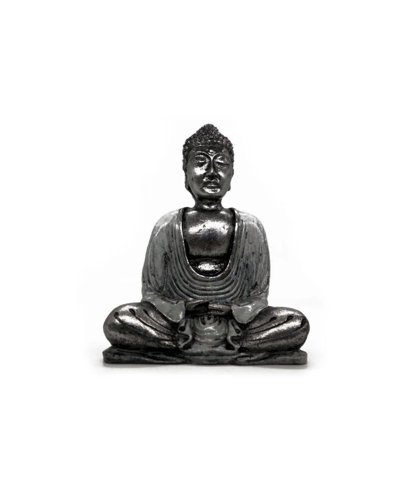 Buddha - Alb - Gri - Mediu