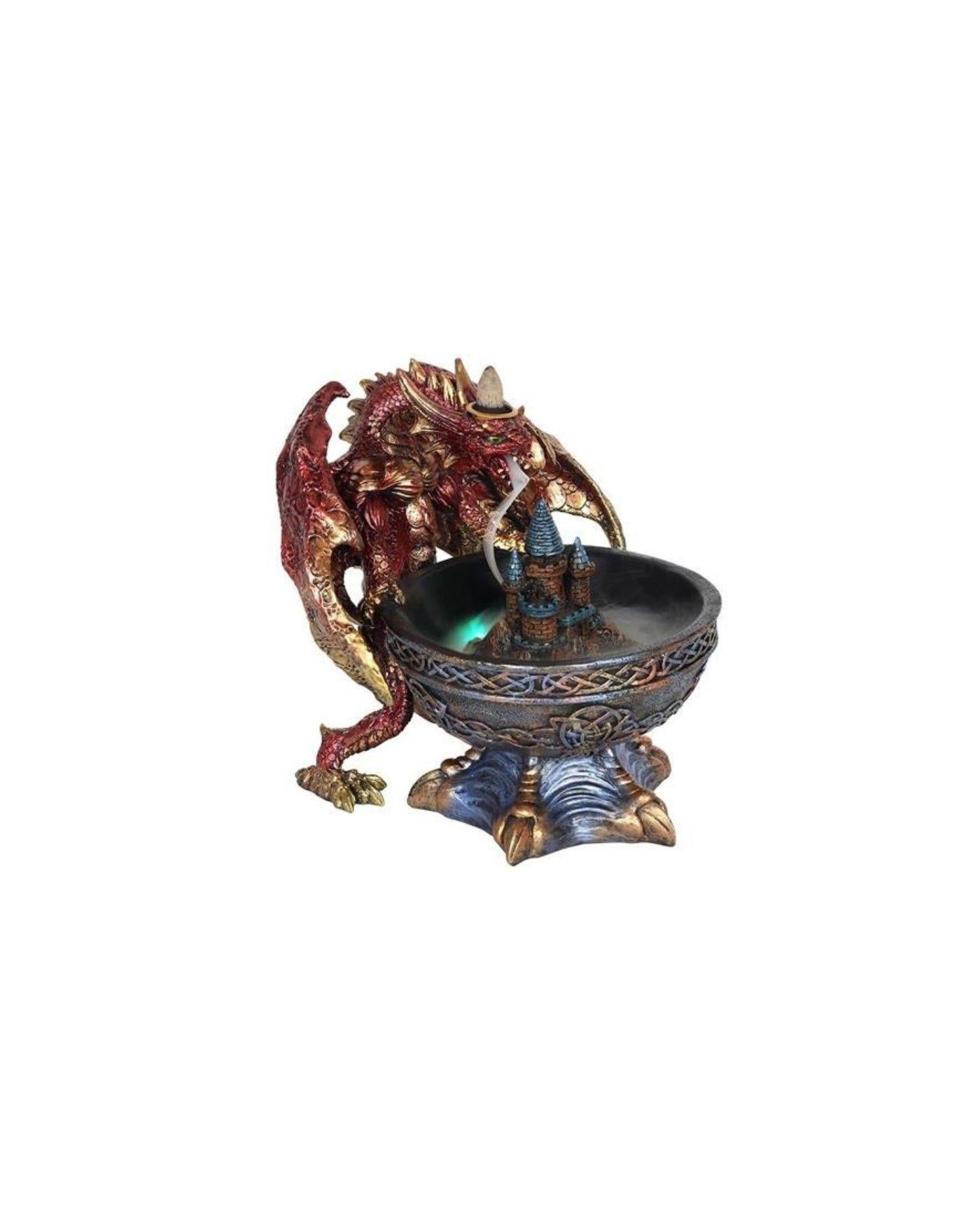 Arzător de tămâie backflow – Dragon cu bol (dimensiune mare)
