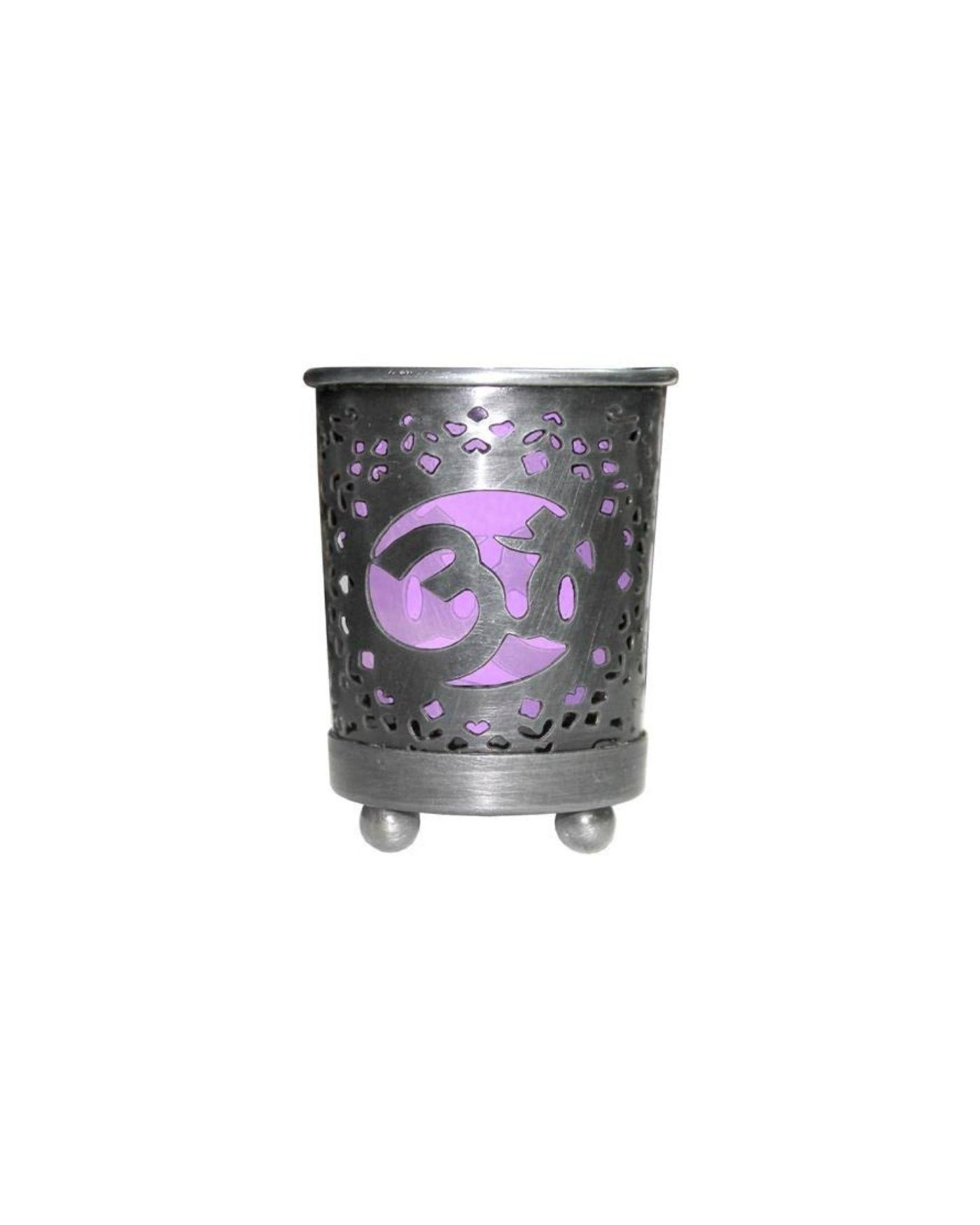 Suport lumânare Chakra – Coroană (Crown) | Sticlă mov