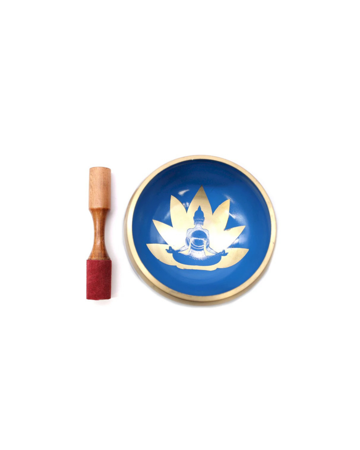 Vas Cântător Poziții Yoga – Alb/Albastru 14 cm