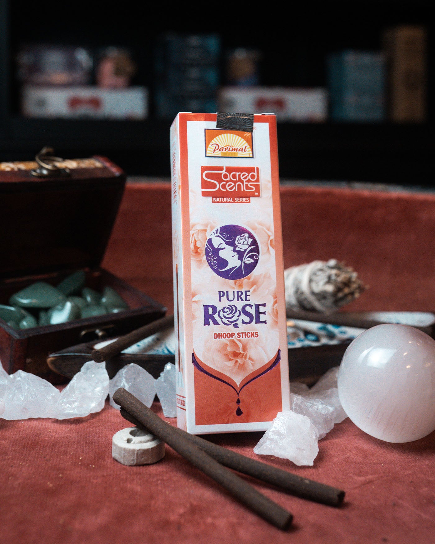 Bețișoare Dhoop Parimal „Pure Rose” – Trandafir – 50 g