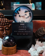 Lumânare cu Cristale și Brățară cu Pietre Prețioase pentru Zodia Berbec