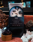 Lumânare cu Cristale și Brățară cu Pietre Prețioase pentru Zodia Rac