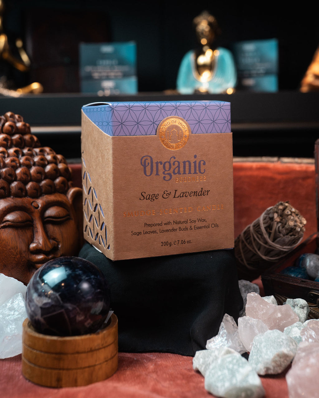 Lumânare parfumată Organic Goodness Sage & Lavender — 200 g
