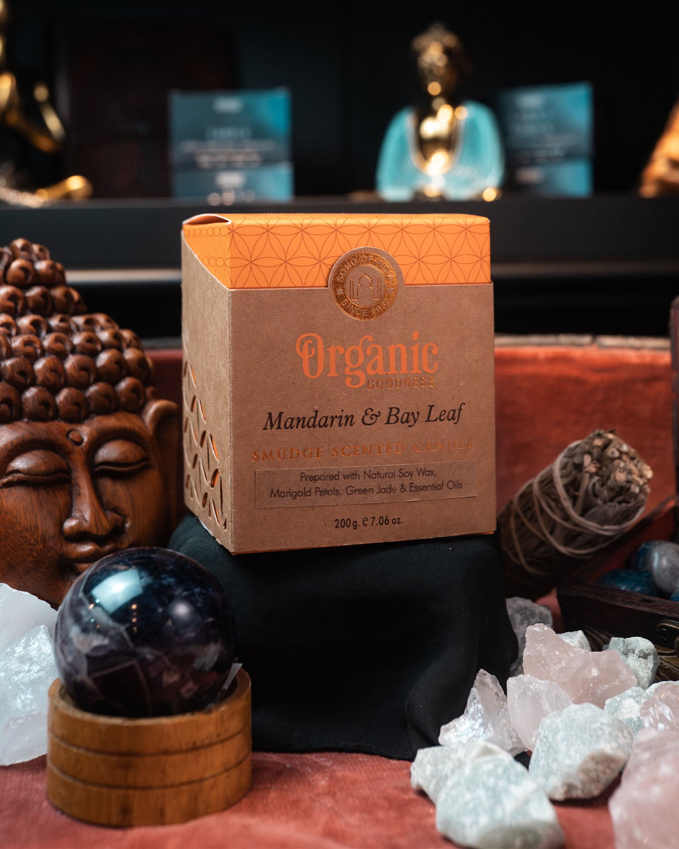 Lumânare parfumată Organic Goodness Mandarin & Bay Leaf — 200 g