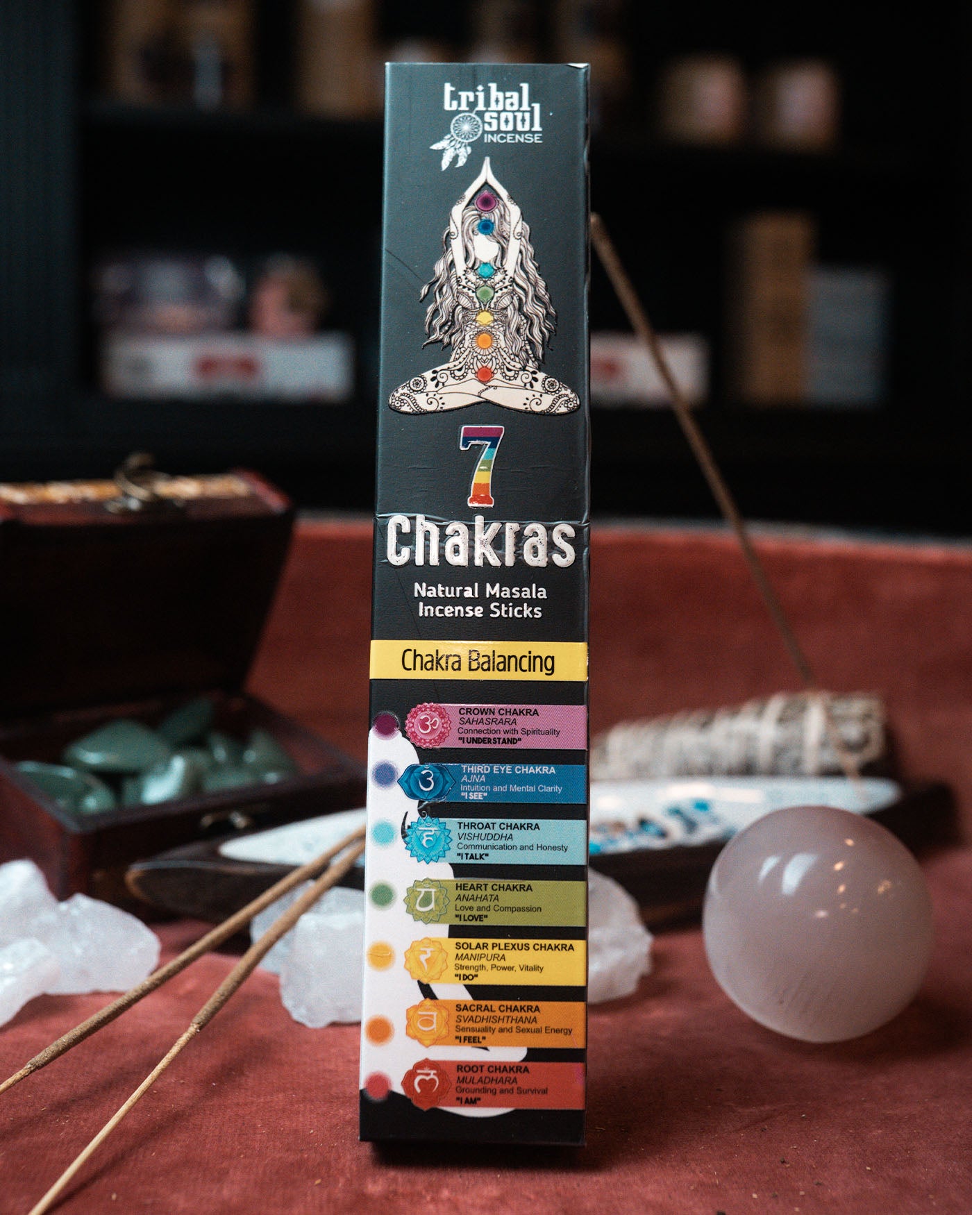 Bețișoare Parfumate Tribal - 7 Chakra cu Carte de Mesaj