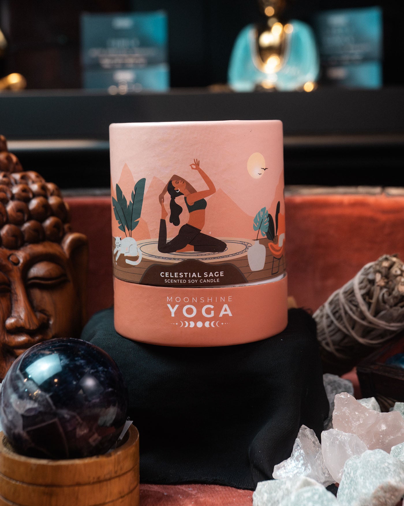 Moonshine Yoga – lumânare din ceară de soia Celestial Sage – 128 g