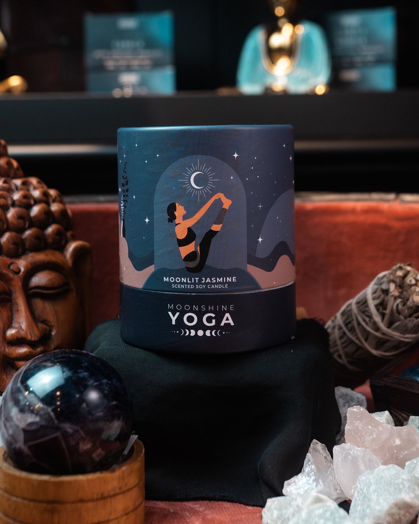 Moonshine Yoga – lumânare din ceară de soia Moonlit Jasmine – 128 g