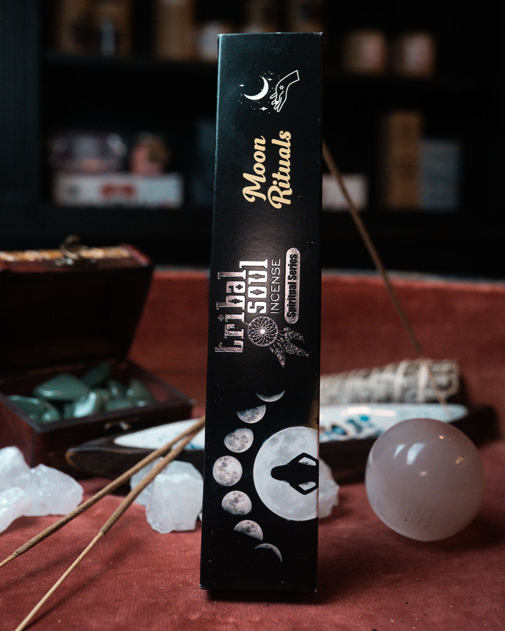 Bețișoare Spirituale de Tămâie Tribal Soul și Suport Ceramic - Ritualul Lunii