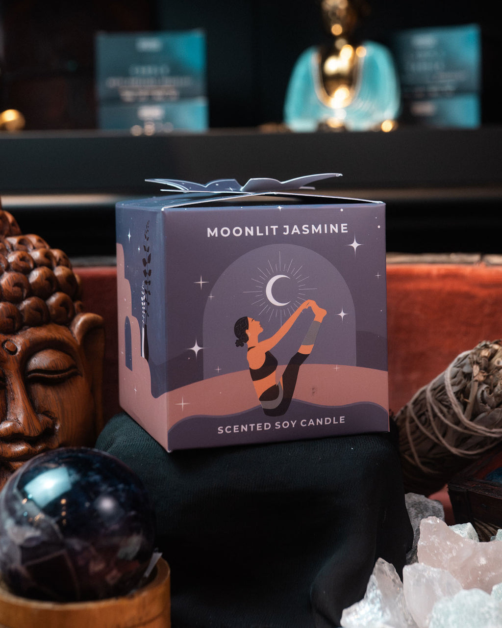 Moonshine Yoga – lumânare din ceară de soia Moonlit Jasmine – 60 g