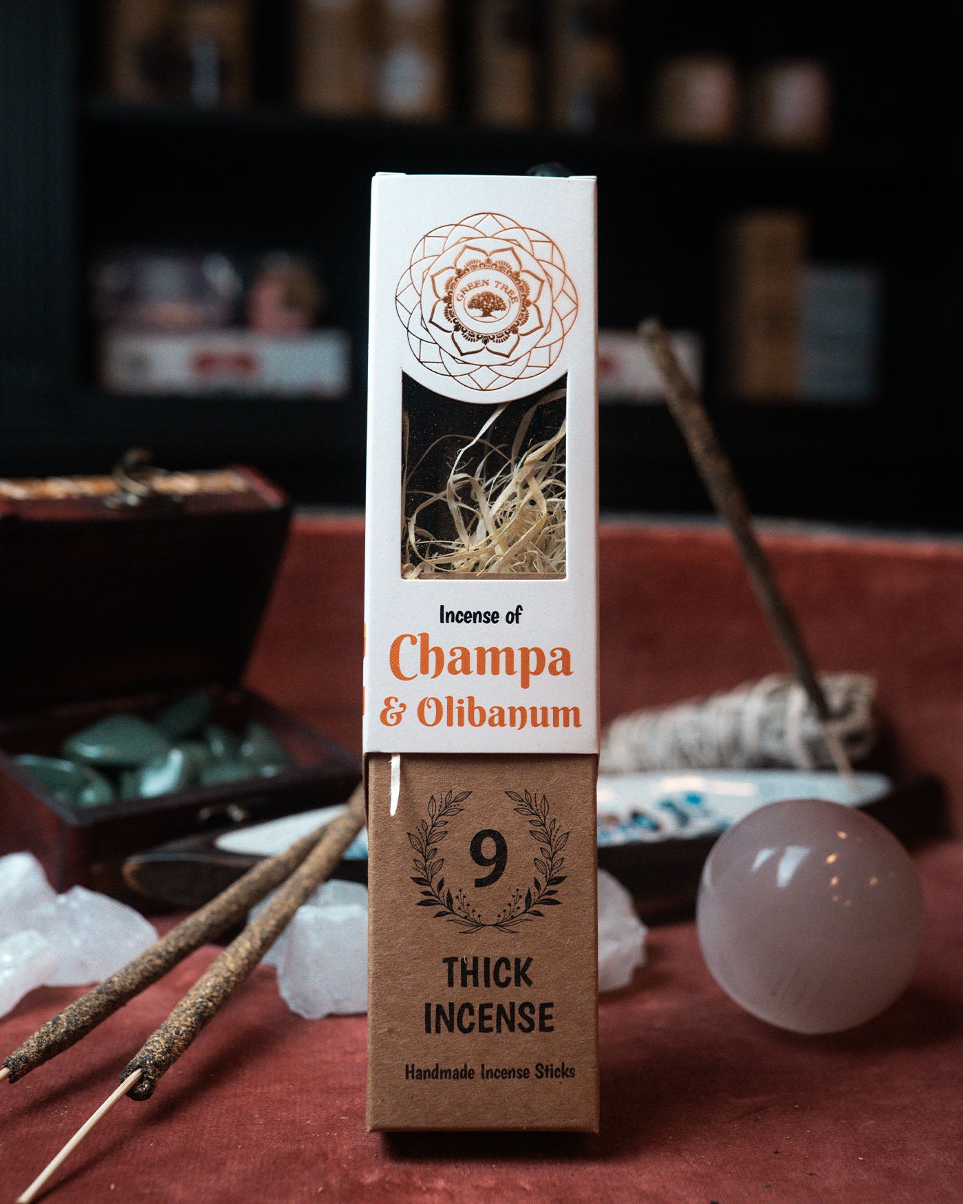 Bețișoare parfumate botanice Green Tree Champa & Olibanum