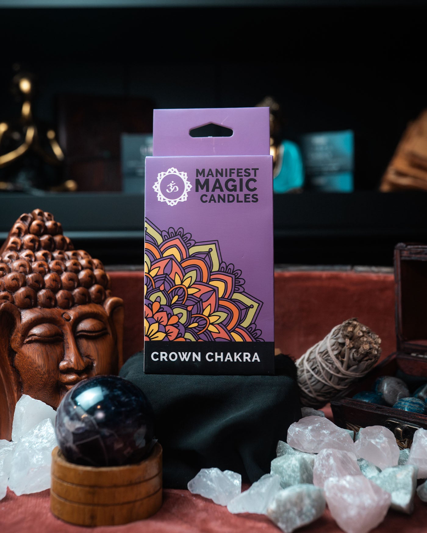 Lumânări Magice Ezoterice (pachet de 12) -  Violet - Chakra Coroanei