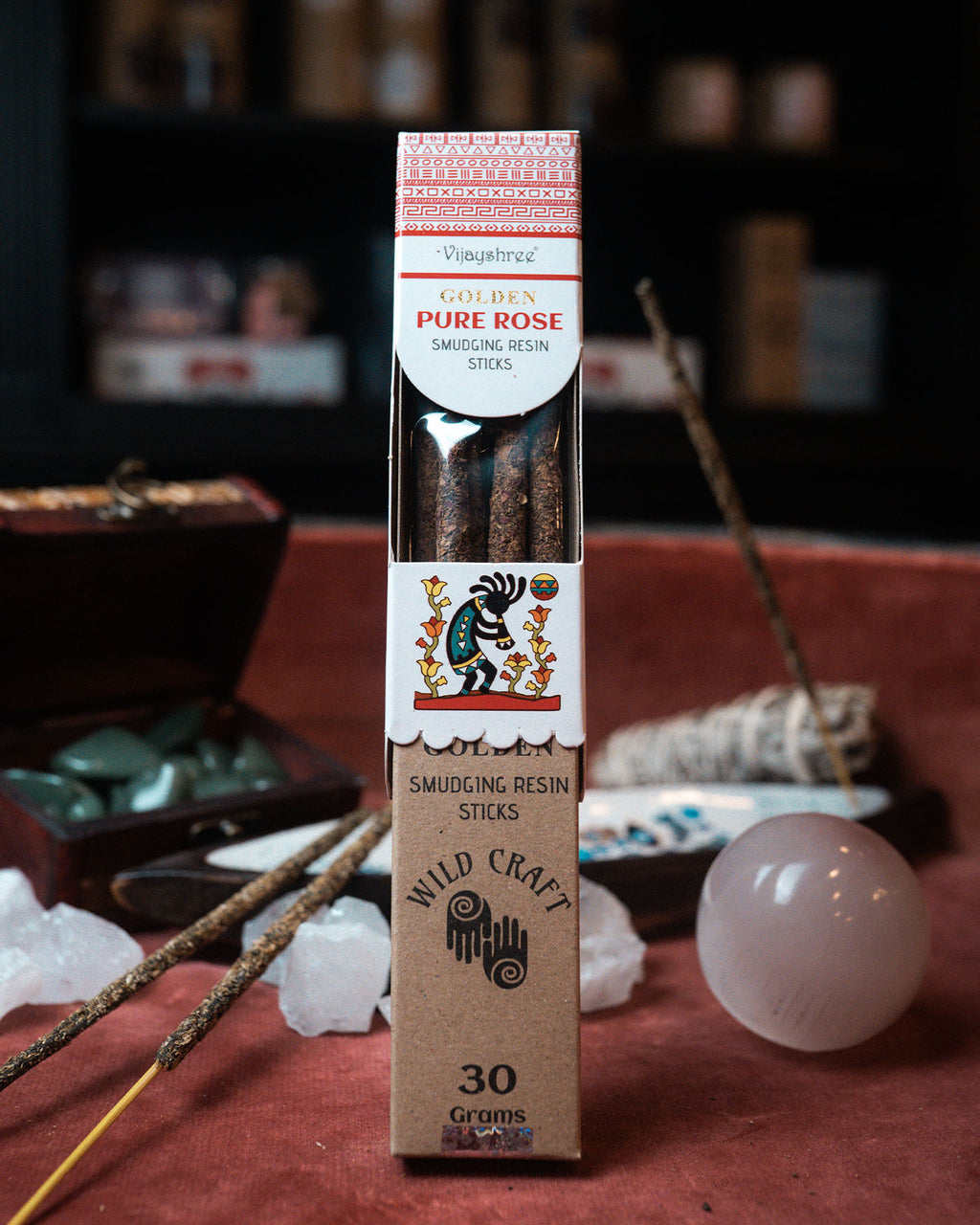 30g Golden Bețișoare Parfumate cu Rășină de Trandafir Pur (6 buc.)