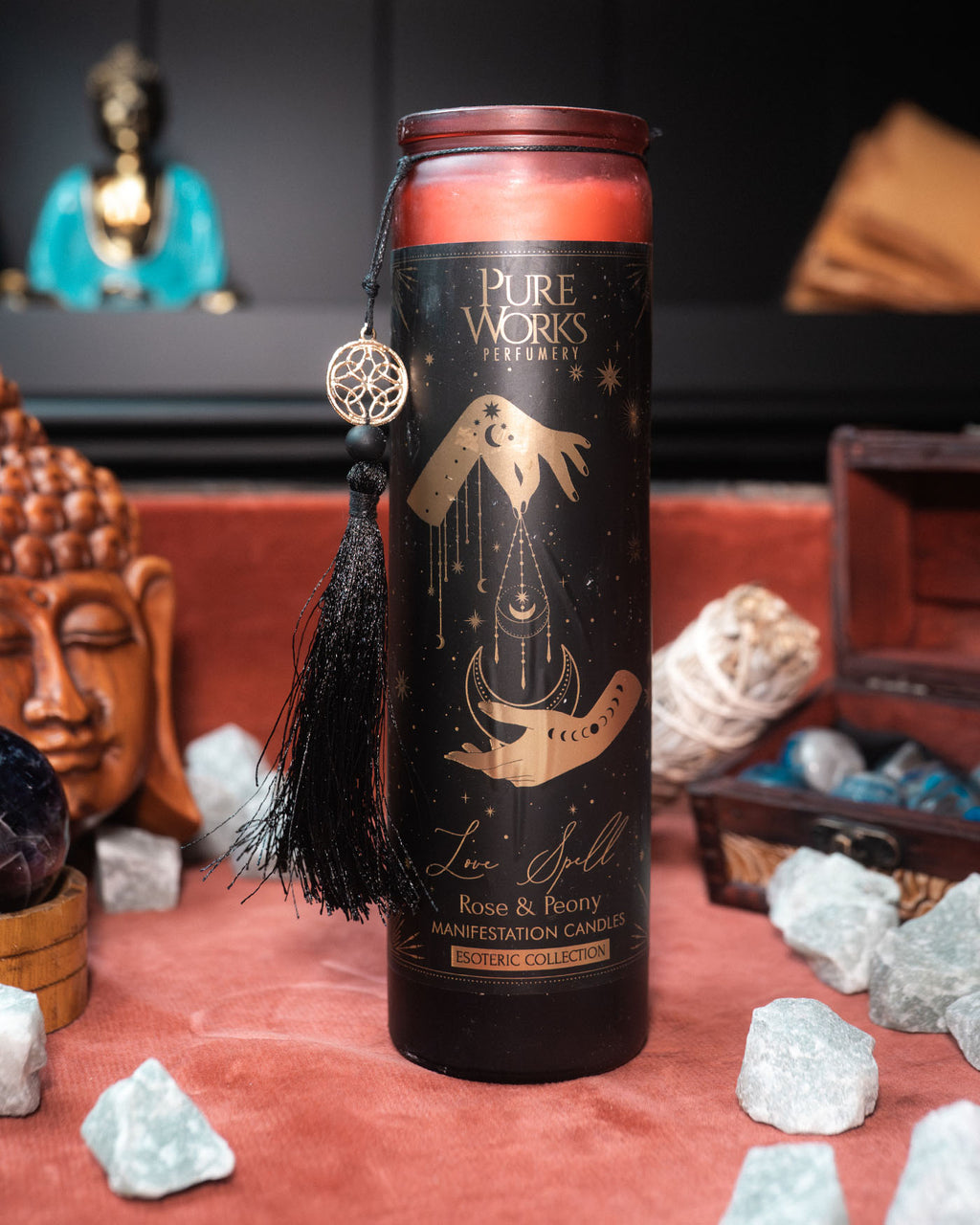 Lumânare de manifestare Love Spell cu ciucure — 300 g