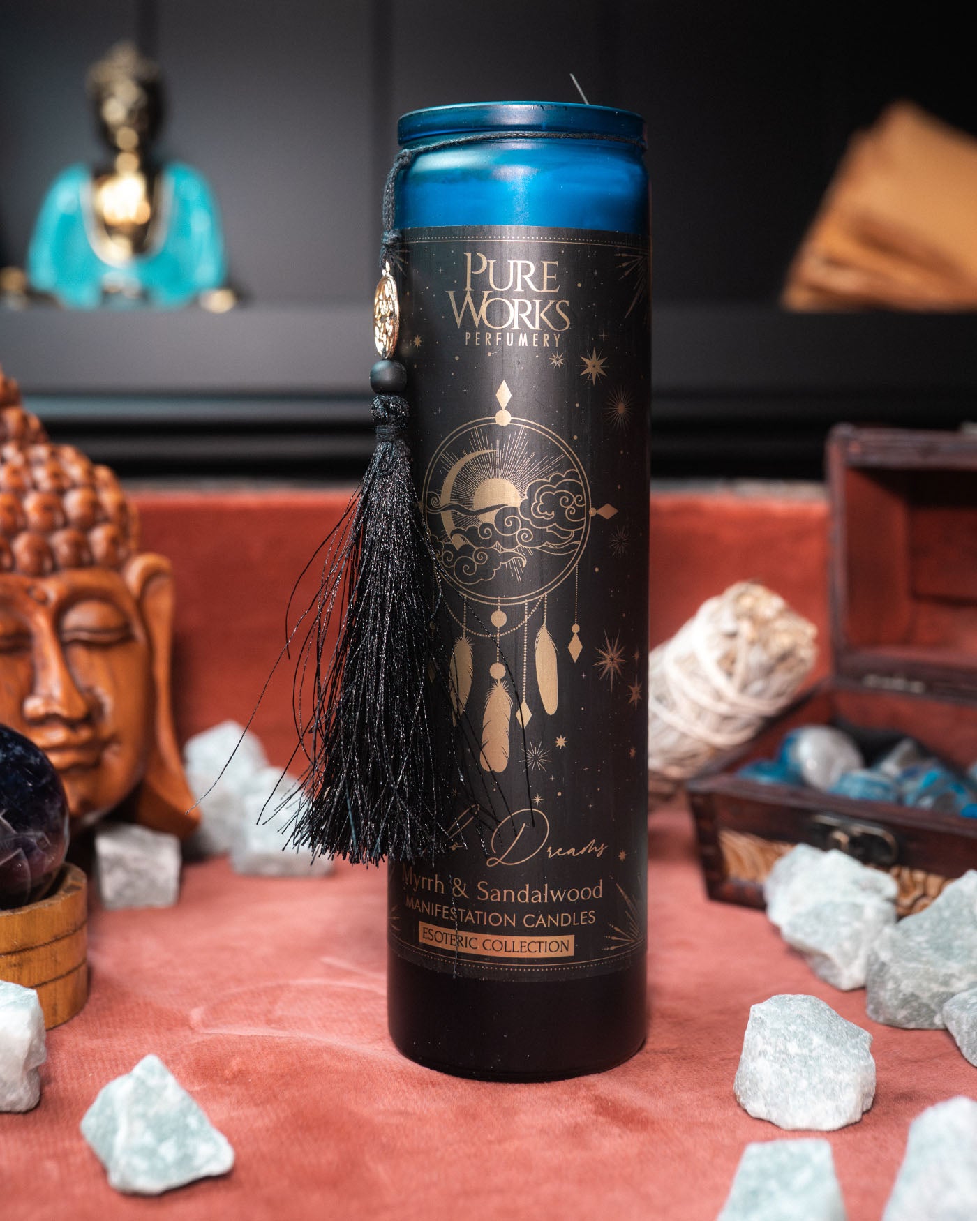 Lumânare de manifestare Boho Dreams cu ciucure — 300 g