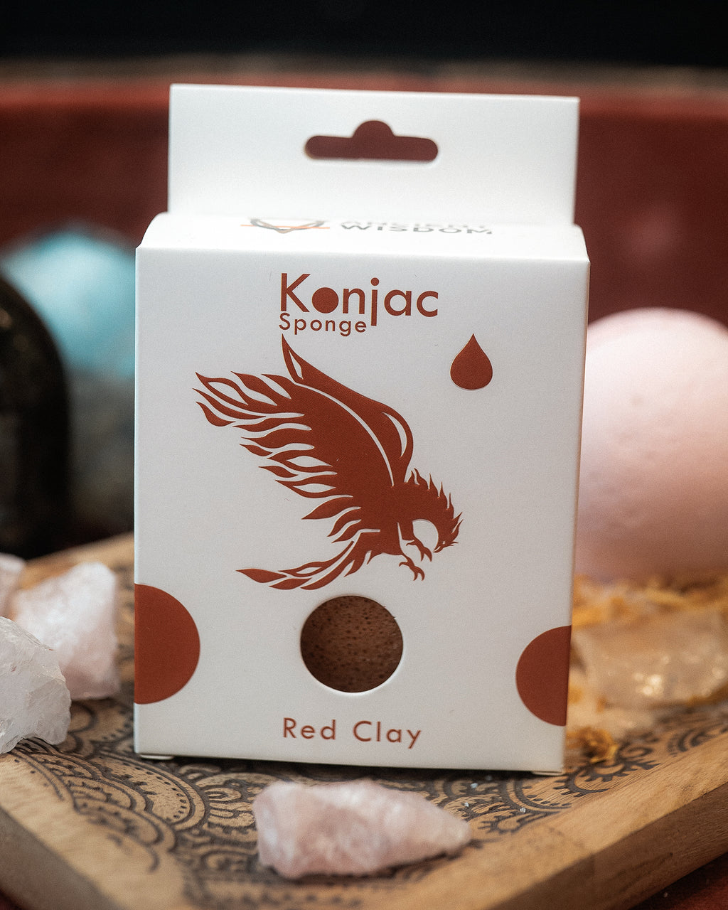 Burete Japonez Konjac Lacrimă - Argilă Roșie - Întinerire