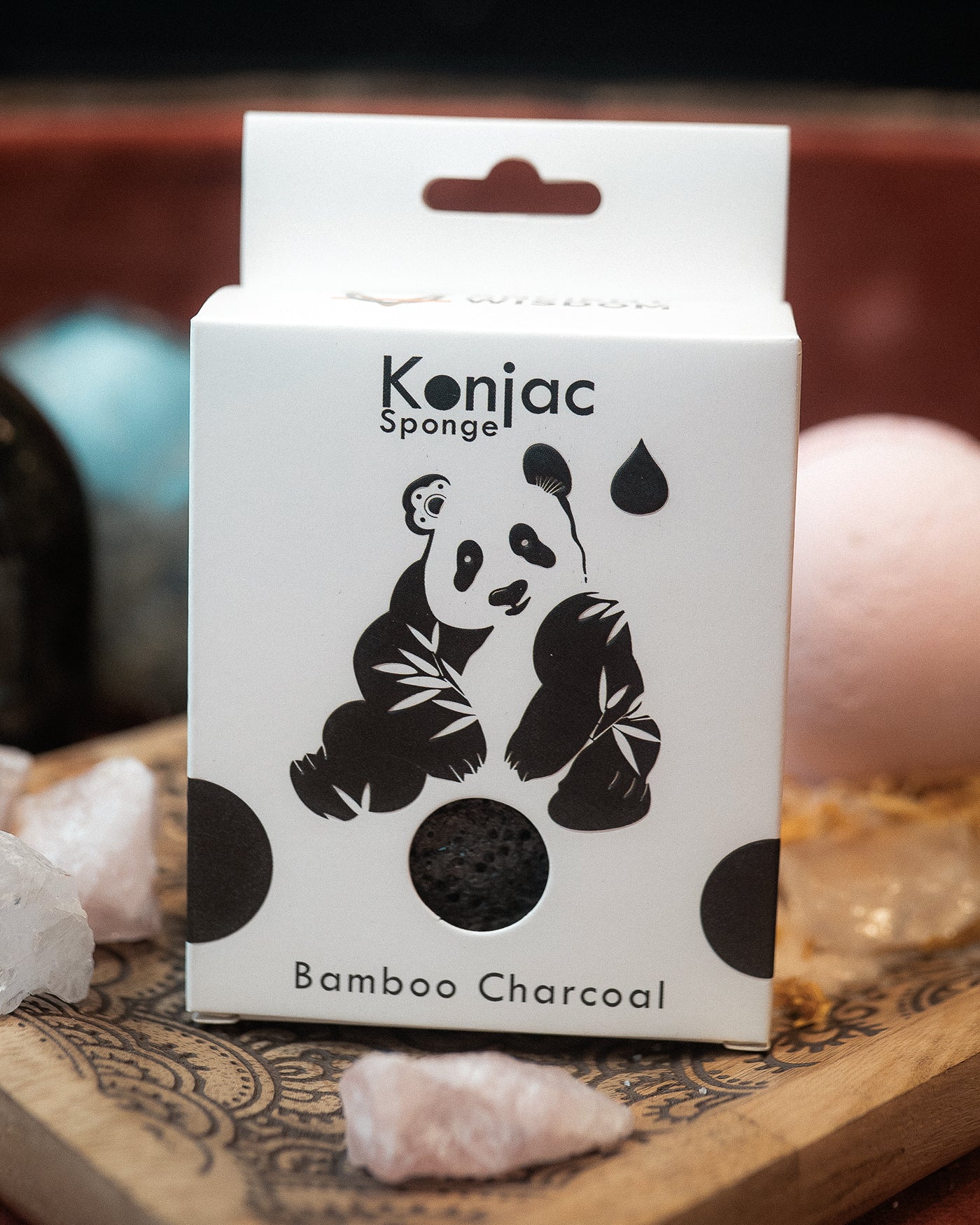 Burete Japonez Konjac Lacrimă - Cărbune de Bambus - Antibacterian