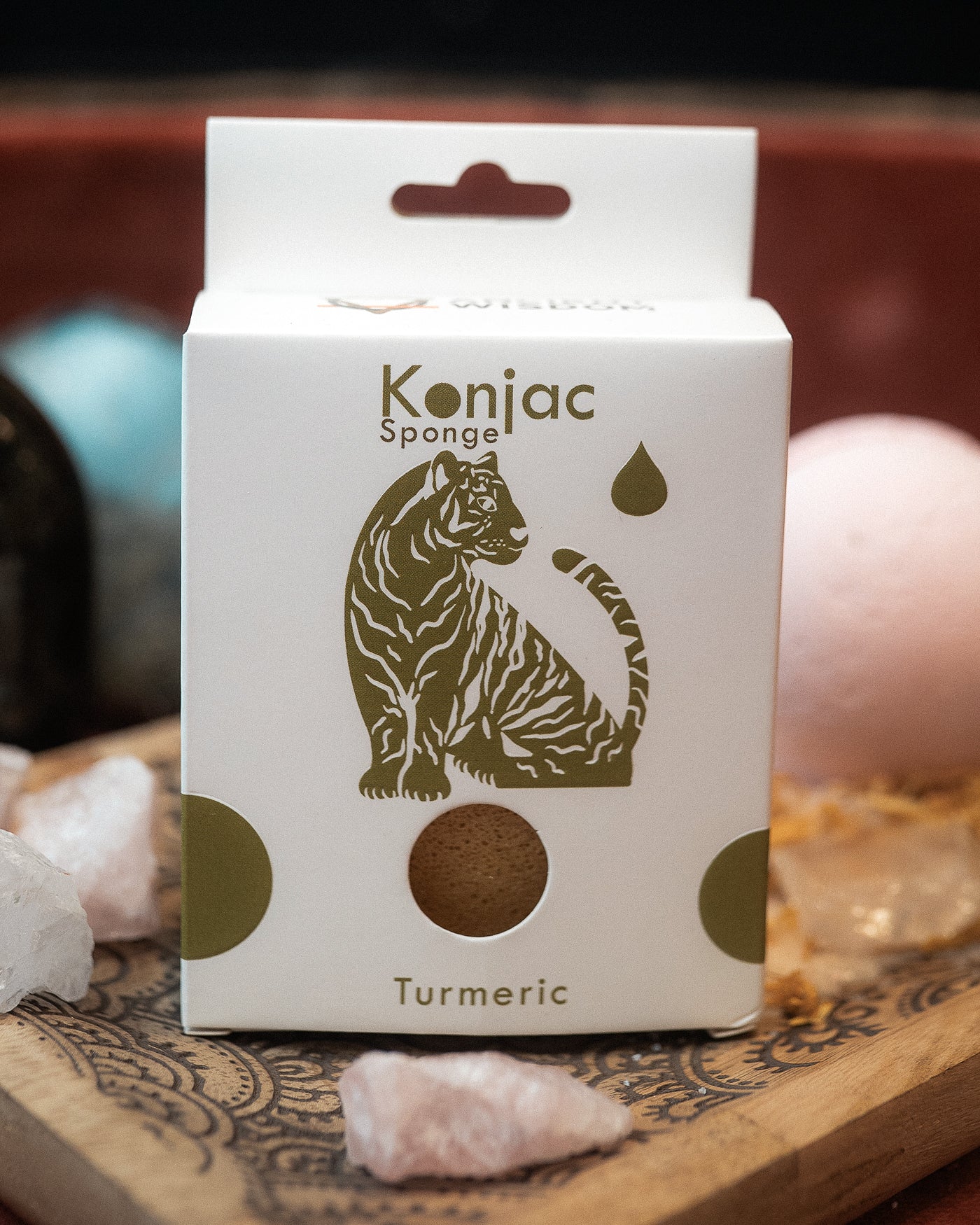 Burete Japonez Konjac Lacrimă - Turmeric - Anti Riduri