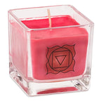 Rapeseed wax scented candle 1st chakra -- ±260 g; 6x6x6 cm
