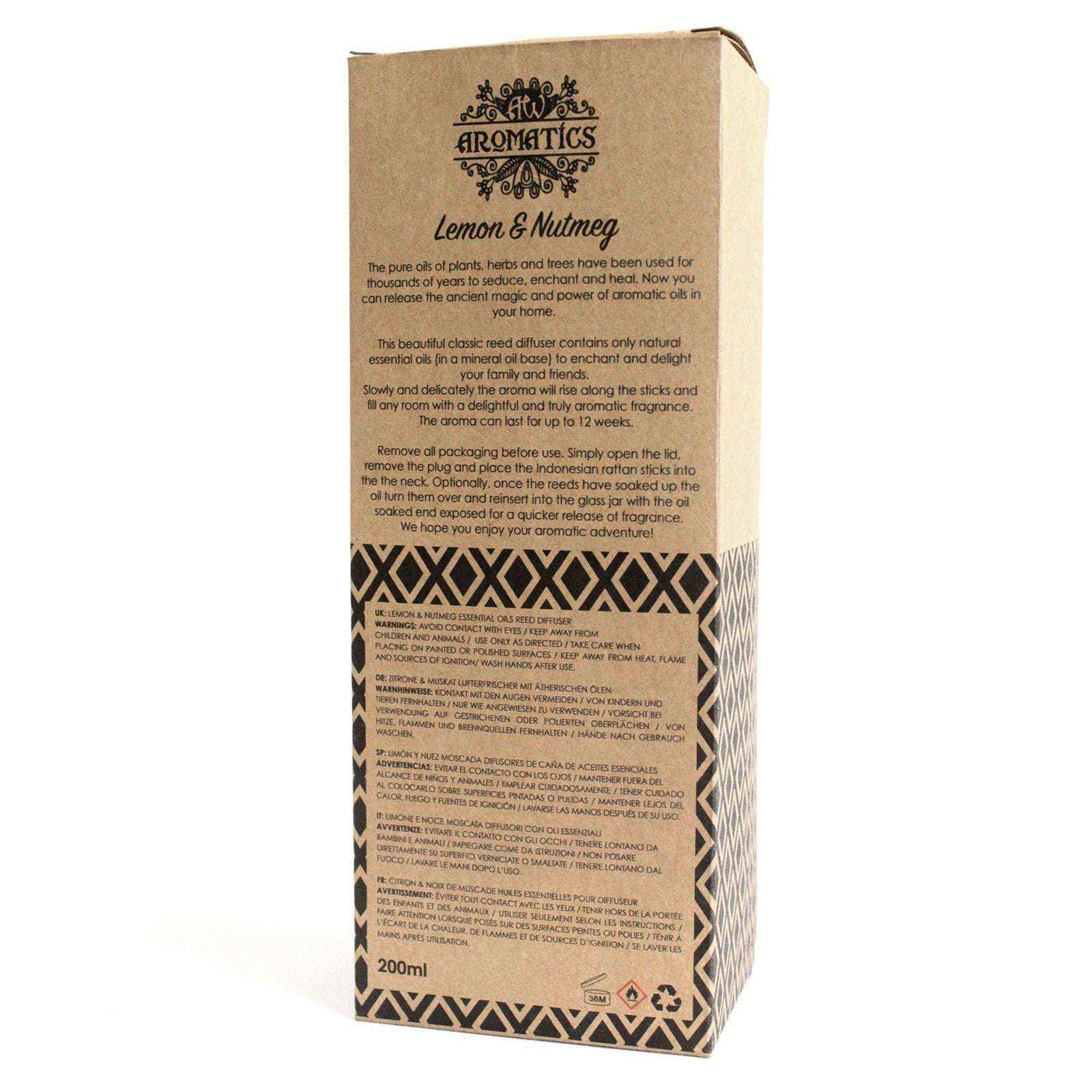 200ml Difuzor de Ulei Esențial de Lămâie și Nucșoară