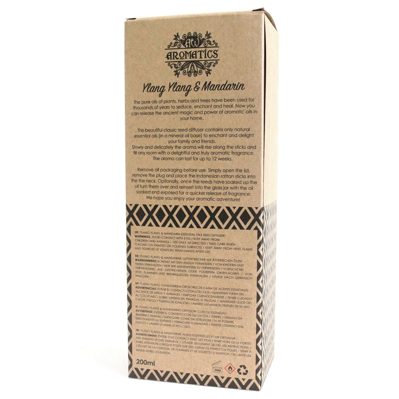 200ml Difuzor de Ulei Esențial Ylang Ylang și Mandarină