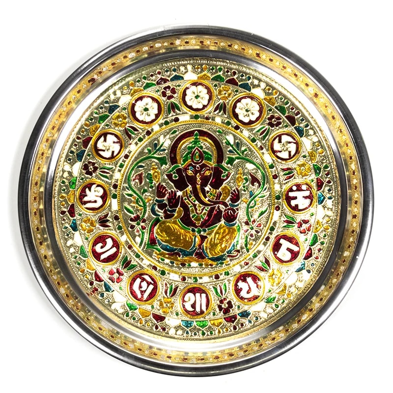 Offering plate Ganesh -- 300 g;28x2,5cm