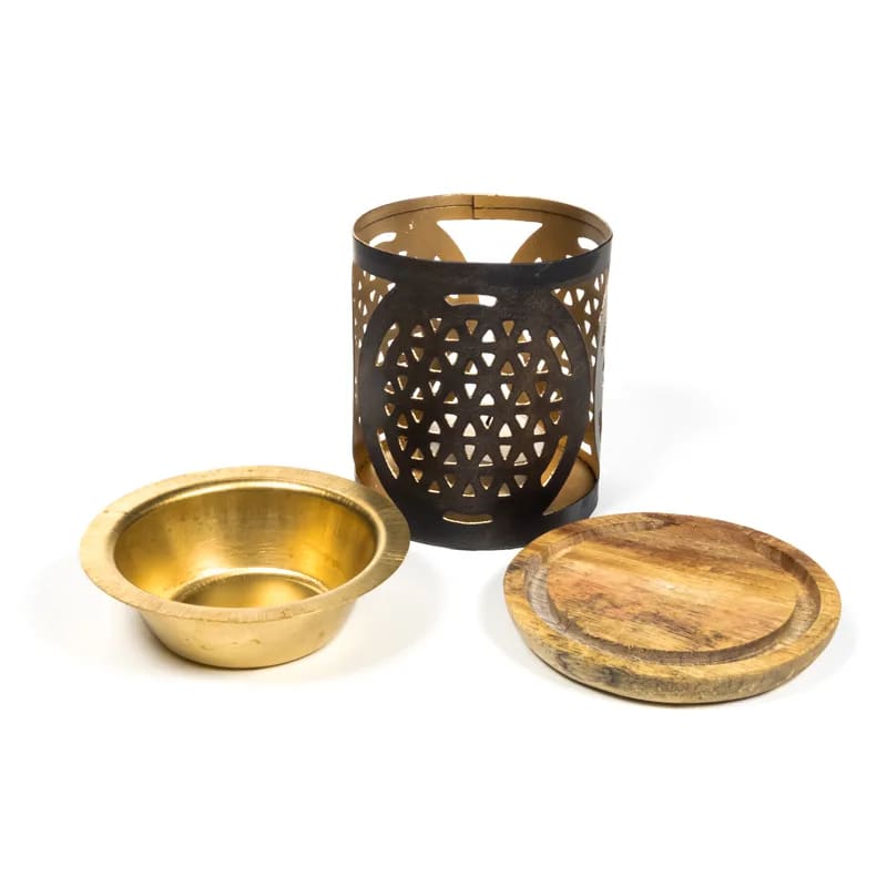 Aromafume oil burner Flower of life -- 8x9cm; 120g