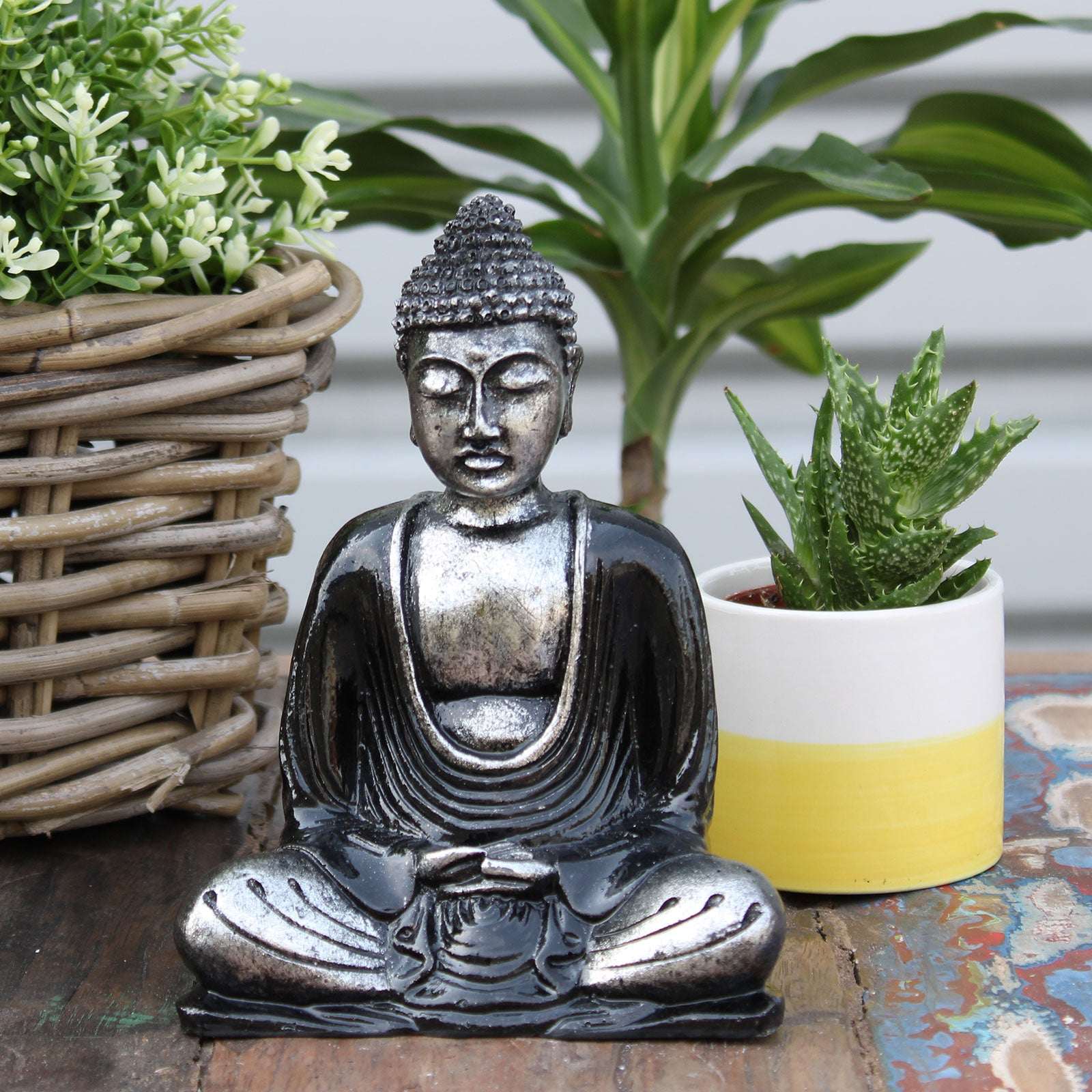 Buddha Negru - Gri - Mediu