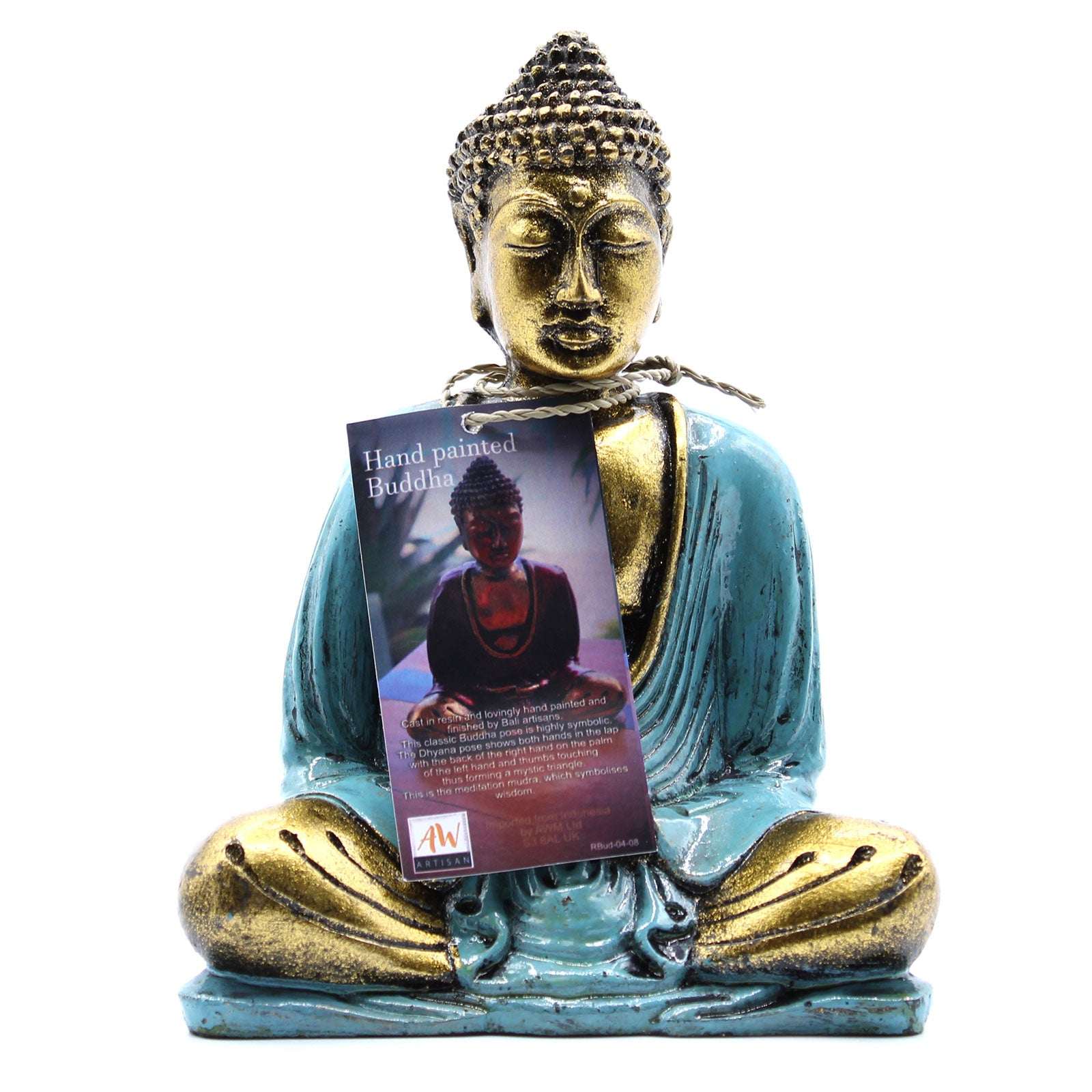 Buddha Albastru - Auriu - Mediu