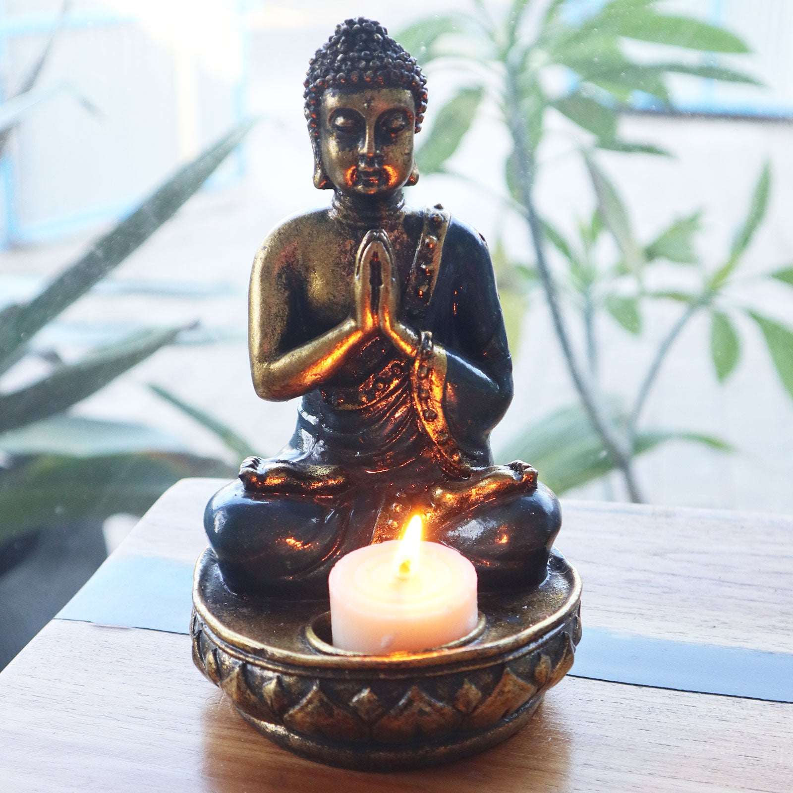 Sfeșnic Buddha - Roșu - Mediu