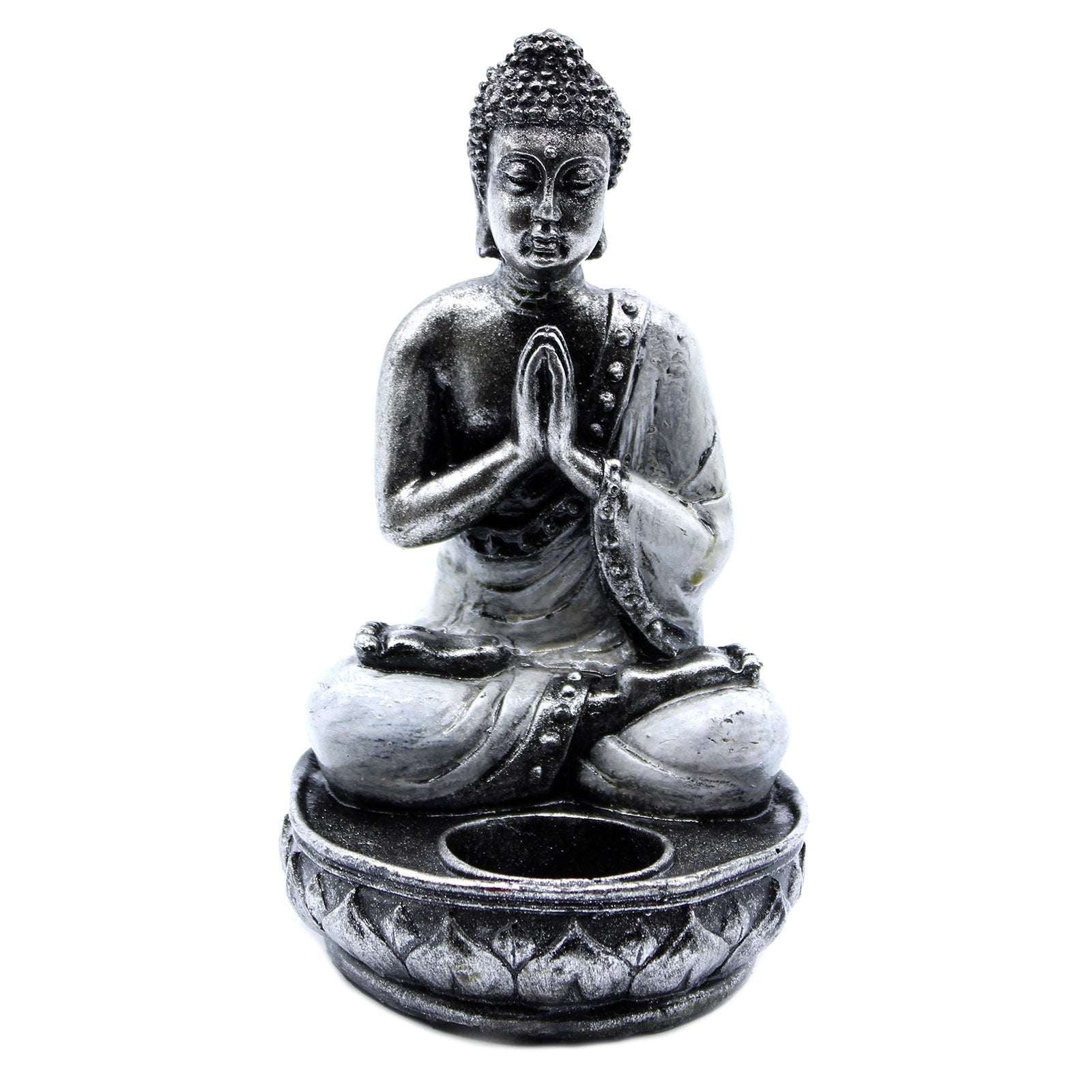 Sfeșnic Buddha - Alb - Mediu