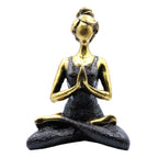 Statuie Yoga Lady - Bronz - Negru 24cm