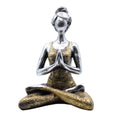 Statuie Yoga Lady - Argintiu - Auriu 24cm