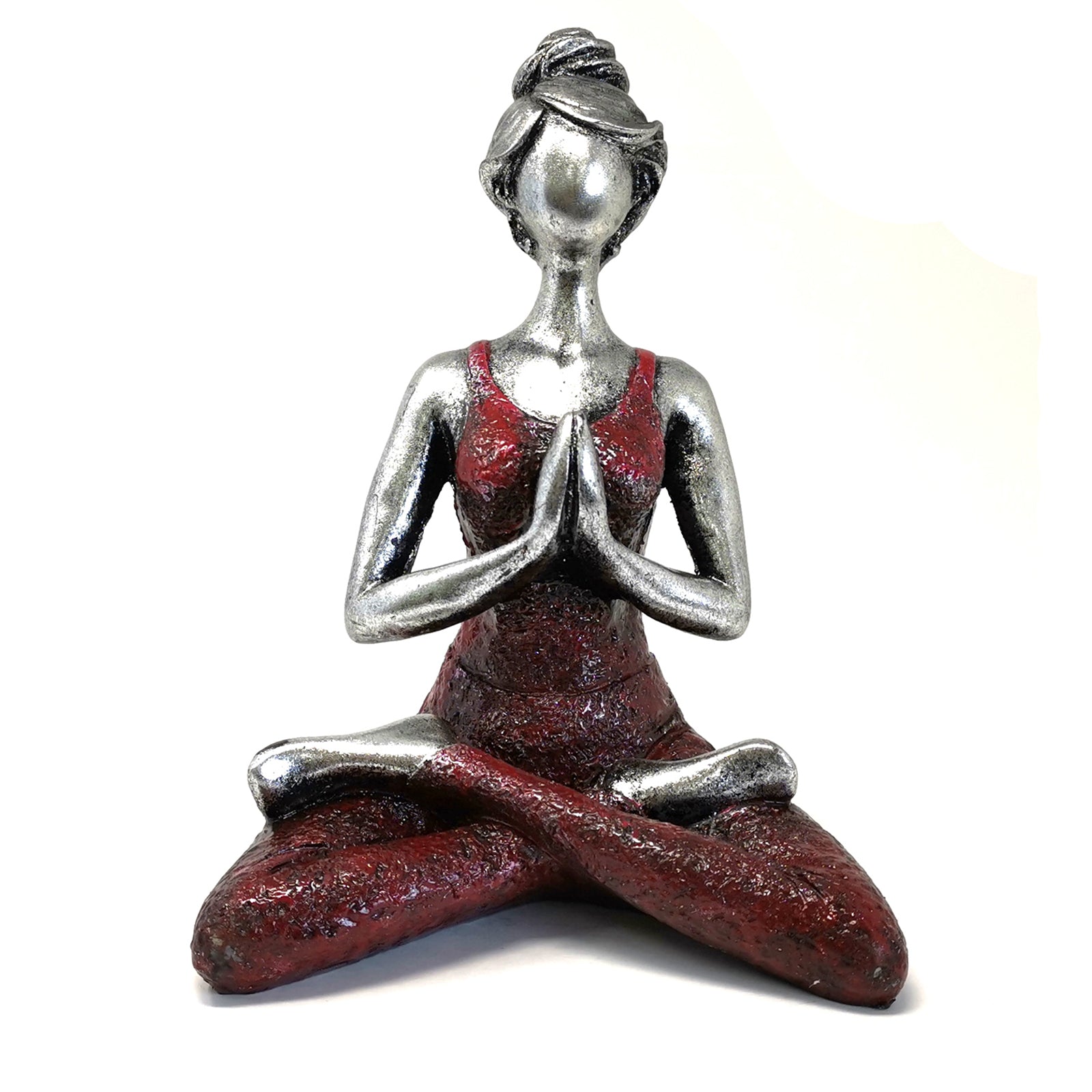 Statuie Yoga Lady - Argintiu - Bordo 24cm