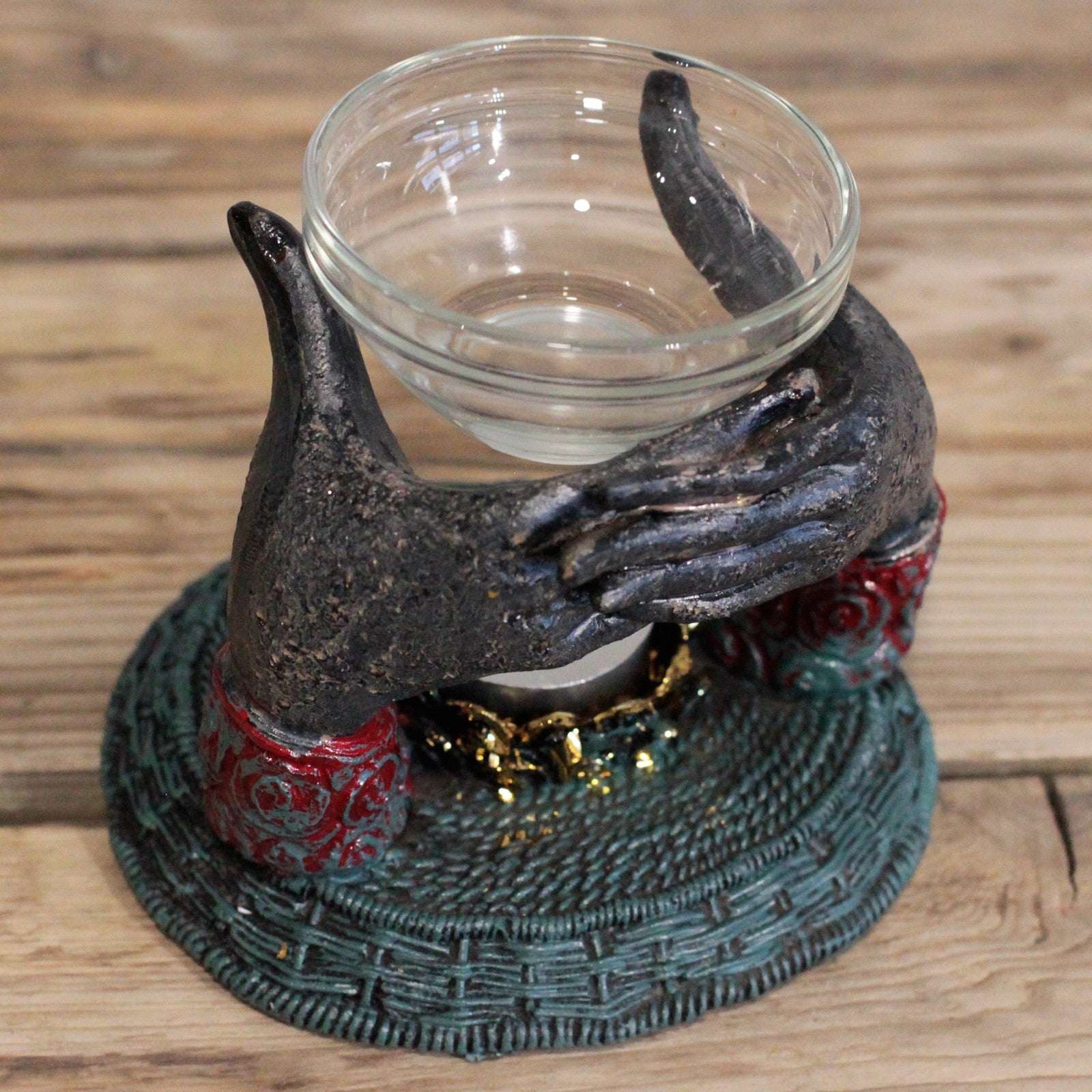 Buddha Antic - Mâini Care Oferă - Lampă Aromatică