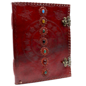 Agendă Mare De Piele 32,5 cm- 7 Chakre (200 pagini)