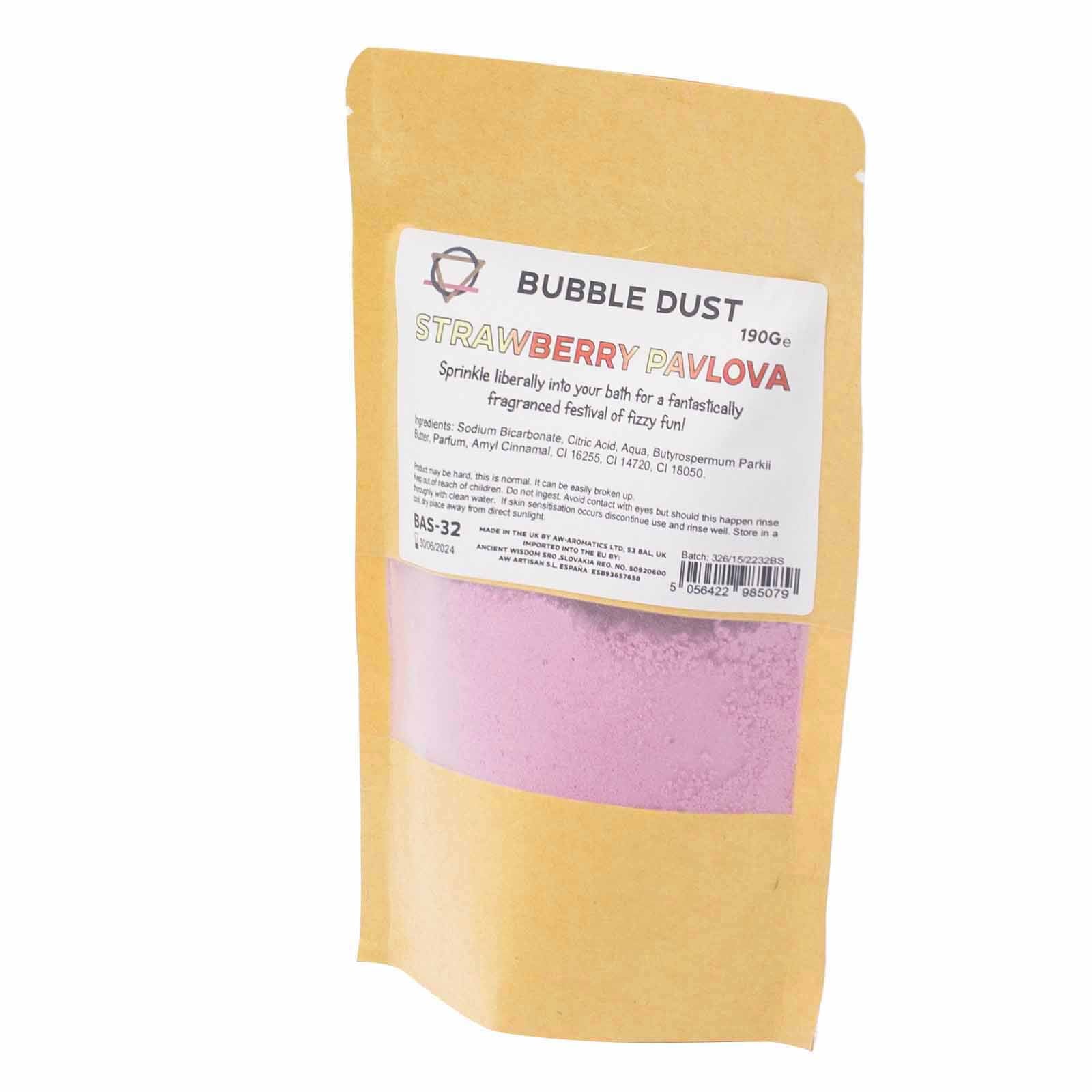 Pulbere Spumantă de Baie - Tort Pavlova cu Căpsuni 190g