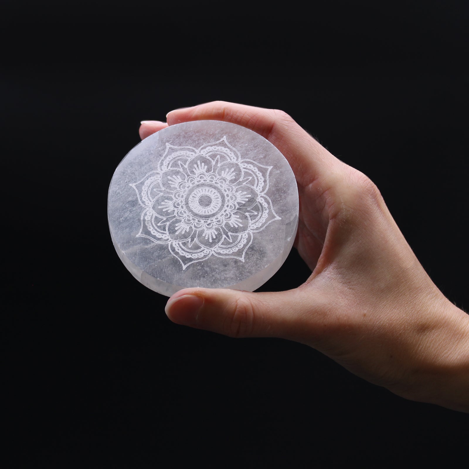 Platou Mic din Selenit 8 cm - Mandala