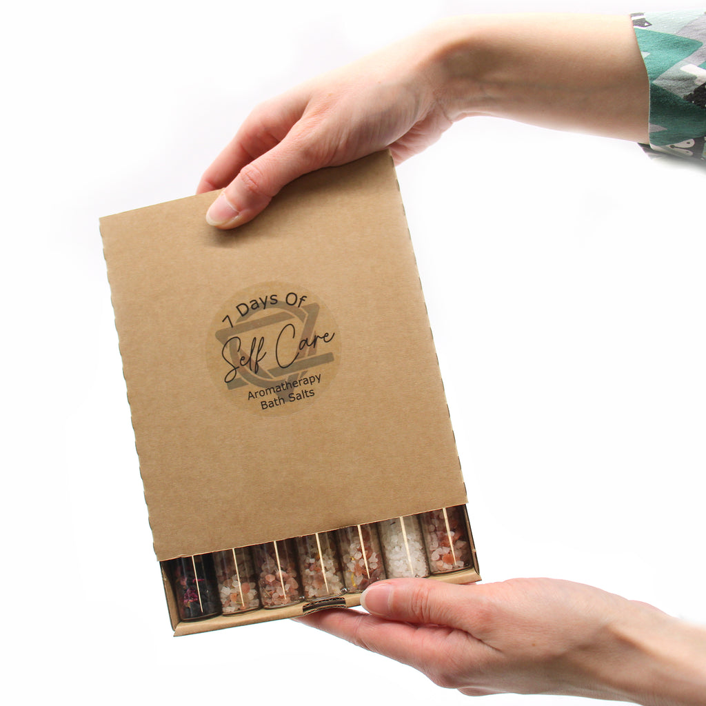 Sare de Baie în Sticluțe - Cutie Cadou cu 7 Bucăți