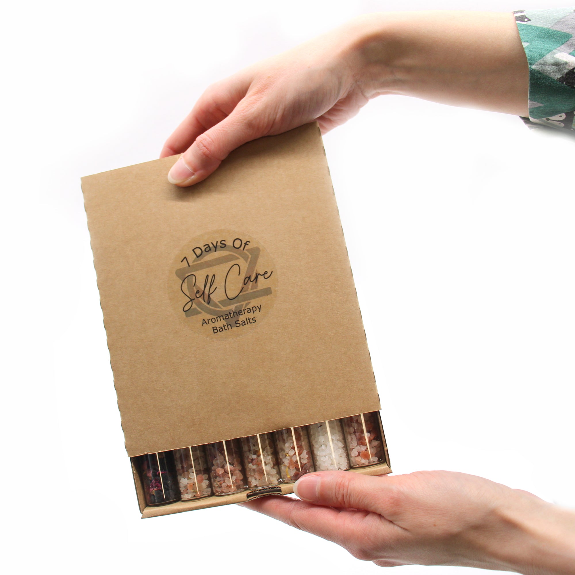 Sare de Baie în Sticluțe - Cutie Cadou cu 7 Bucăți