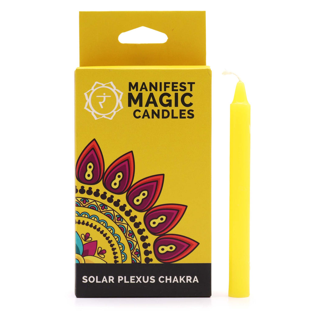 Lumânări Magice Ezoterice (pachet de 12) - Galben- Chakra Plexului Solar