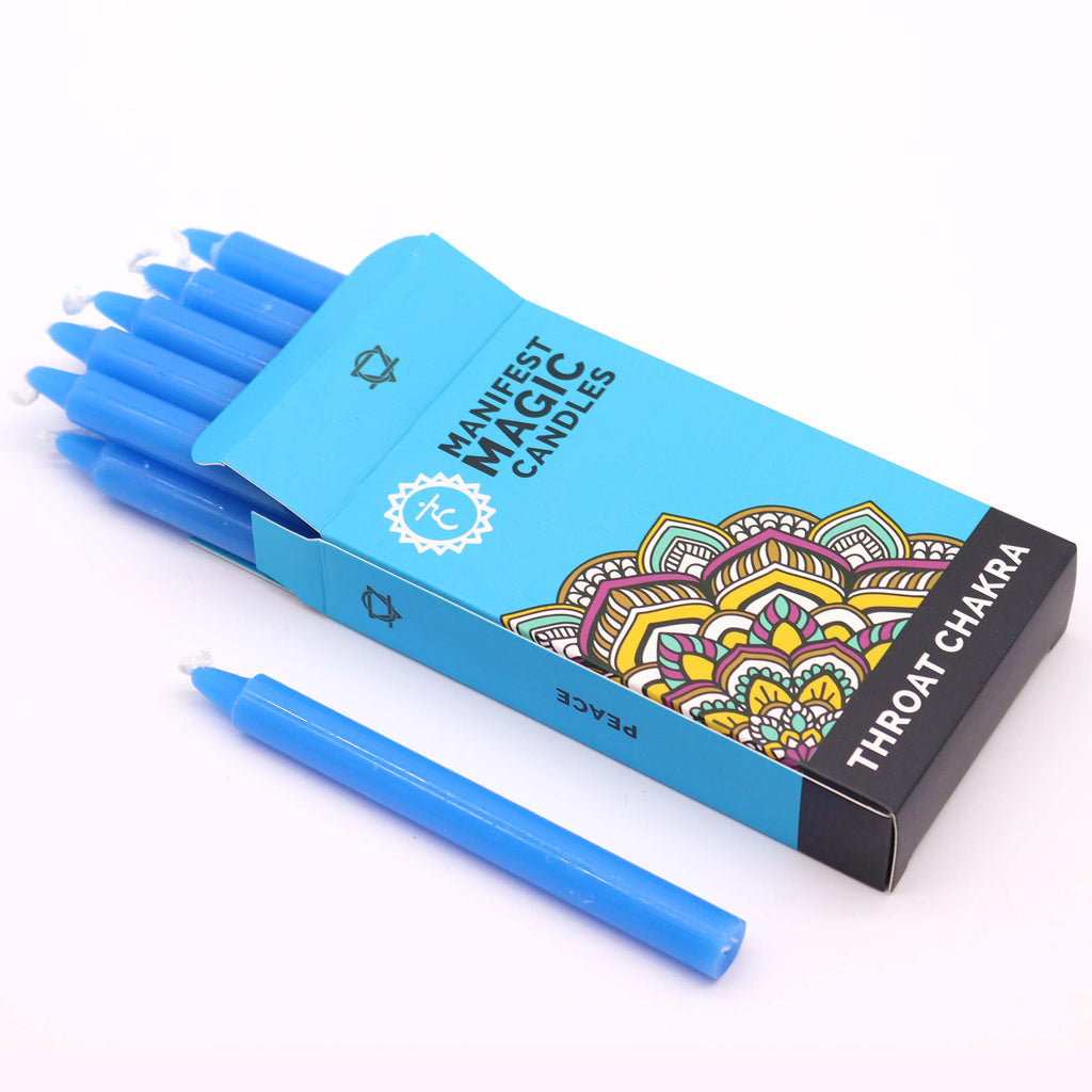 Lumânări Magice Ezoterice (pachet de 12) - Albastru - Chakra Gâtului