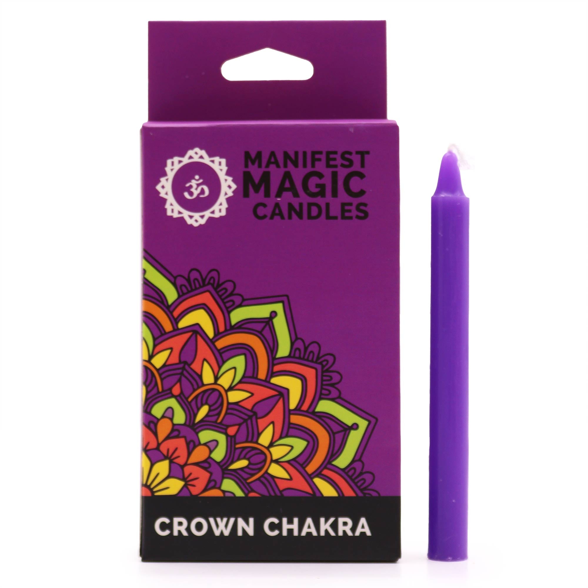 Lumânări Magice Ezoterice (pachet de 12) -  Violet - Chakra Coroanei