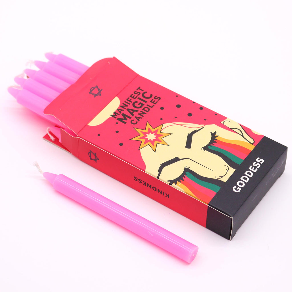 Lumânări Magice Ezoterice (pachet de 12) -  Roz