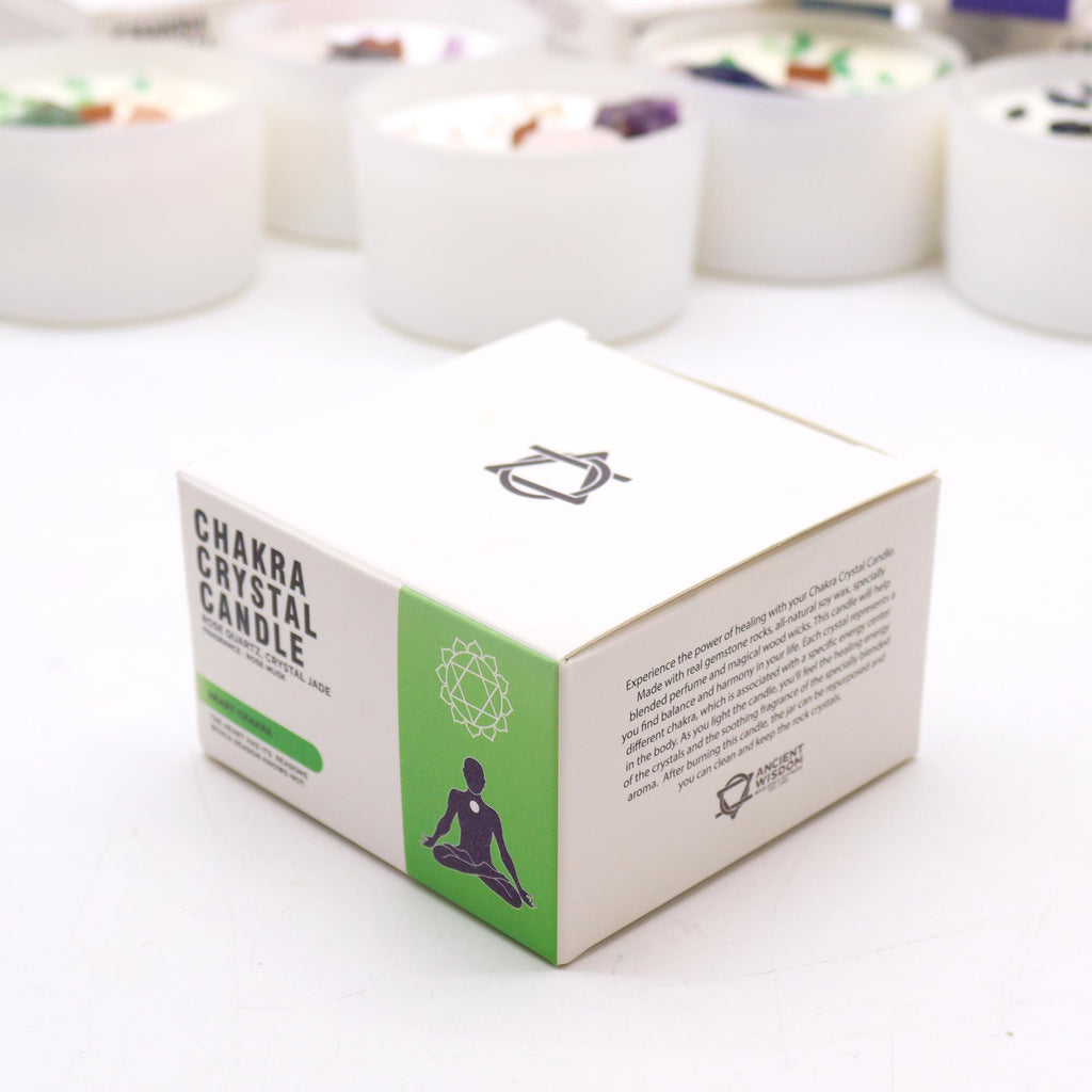 Lumânări Chakra cu Pietre Prețioase - Chakra Inimii