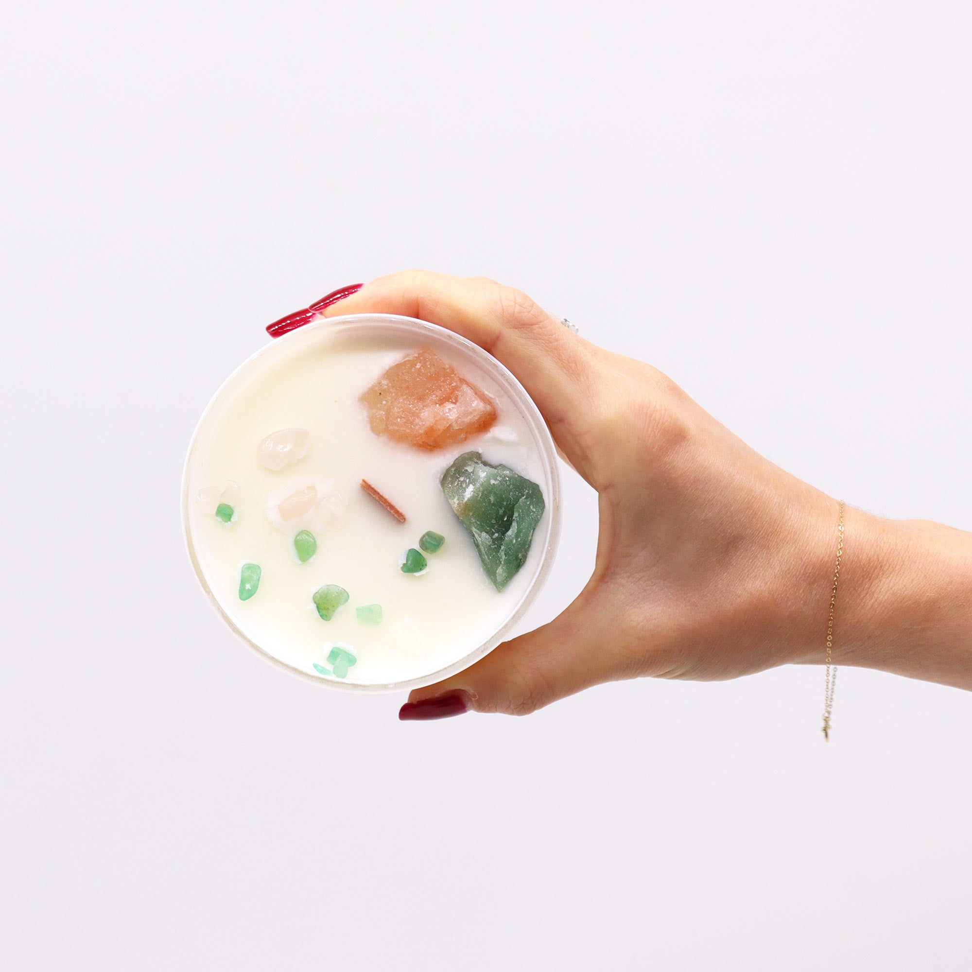 Lumânări Chakra cu Pietre Prețioase - Chakra Inimii