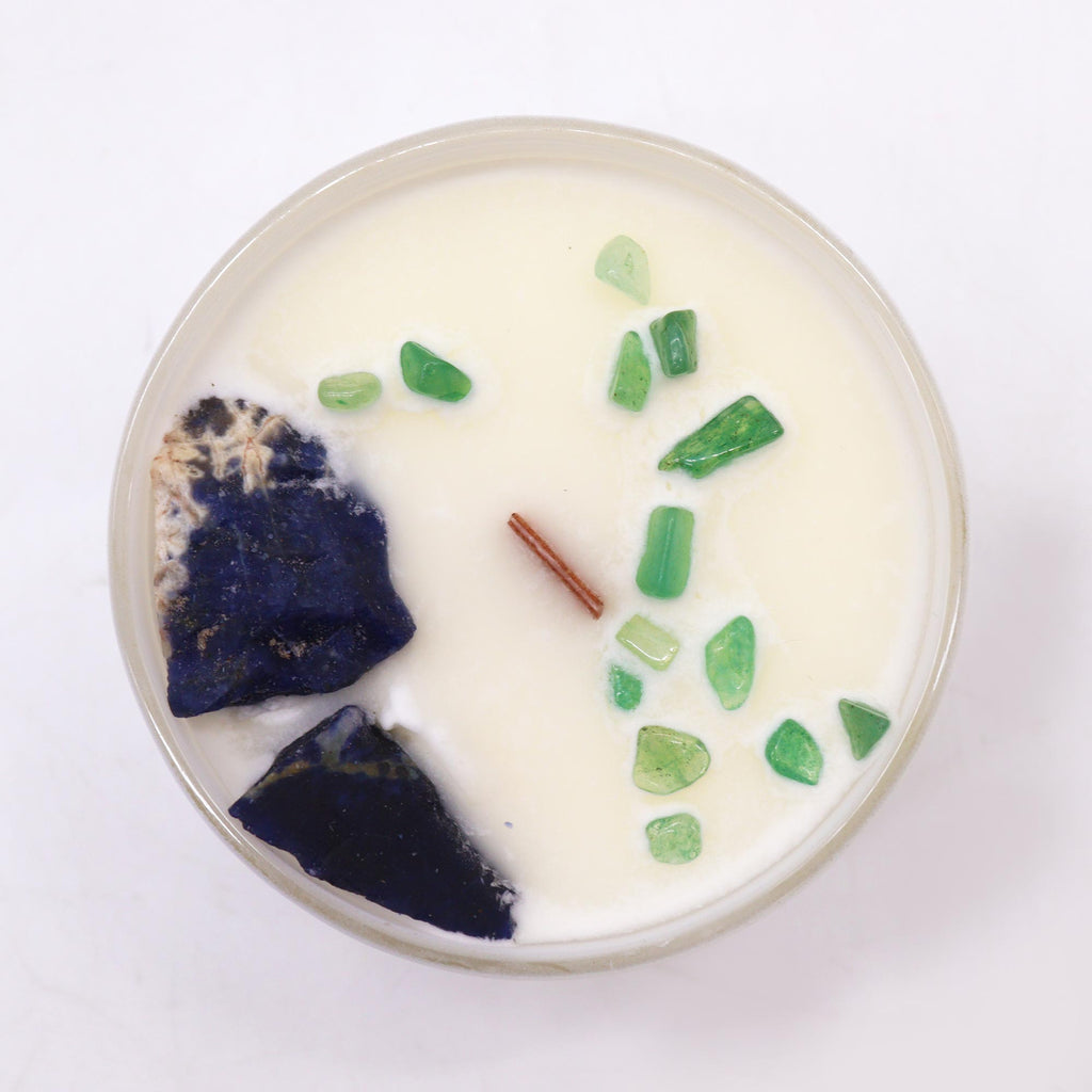 Lumânări Chakra cu Pietre Prețioase - Chakra Gâtului