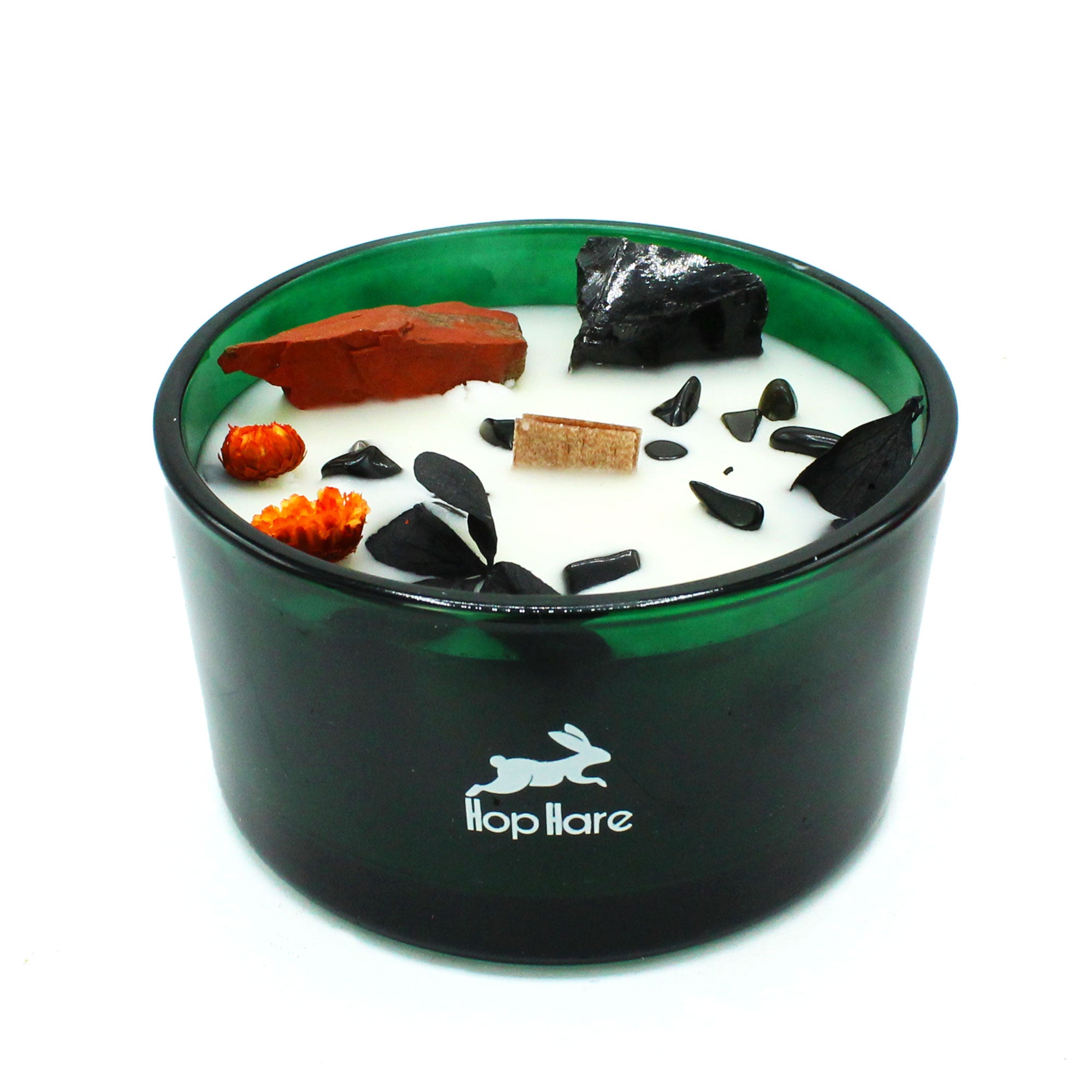 Hop Hare Lumânare cu Flori și Cristale - Diavol