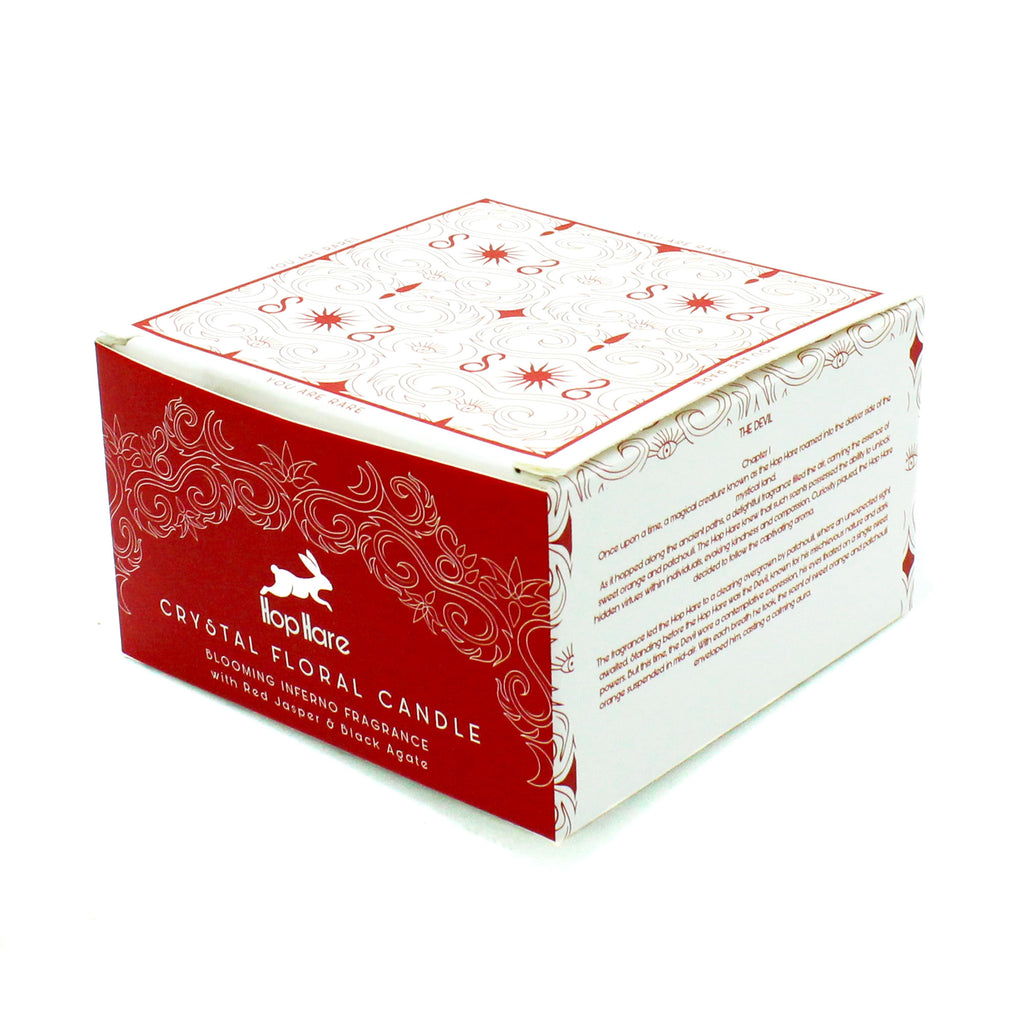 Hop Hare Lumânare cu Flori și Cristale - Diavol